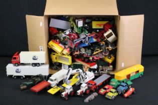 Large collection of diecast models to include Crescent, Tekno, Siku, Corgi, Western Models, Timpo