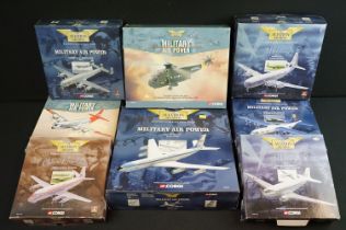 Eight boxed Corgi Aviation Archive diecast models to include Classic 5 x Military Air Power (