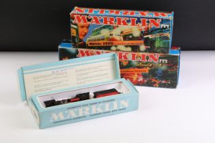 Three boxed Marklin HO gauge locomotives to include 8322, 8389 & 3003