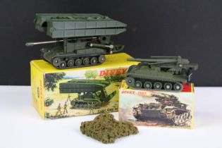 Two boxed French Dinky military diecast models to include 883 Char AMX Poseur De Pont in military