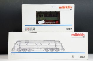 Two boxed Marklin HO gauge locomotives to include 3467 SNCG Class 55 No 5504 and 3087 KLVM 3087