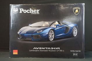 Boxed Hornby Pocher 1/8 scale Lamborghini Aventador Roadster LP 700-4 plastic and diecast model