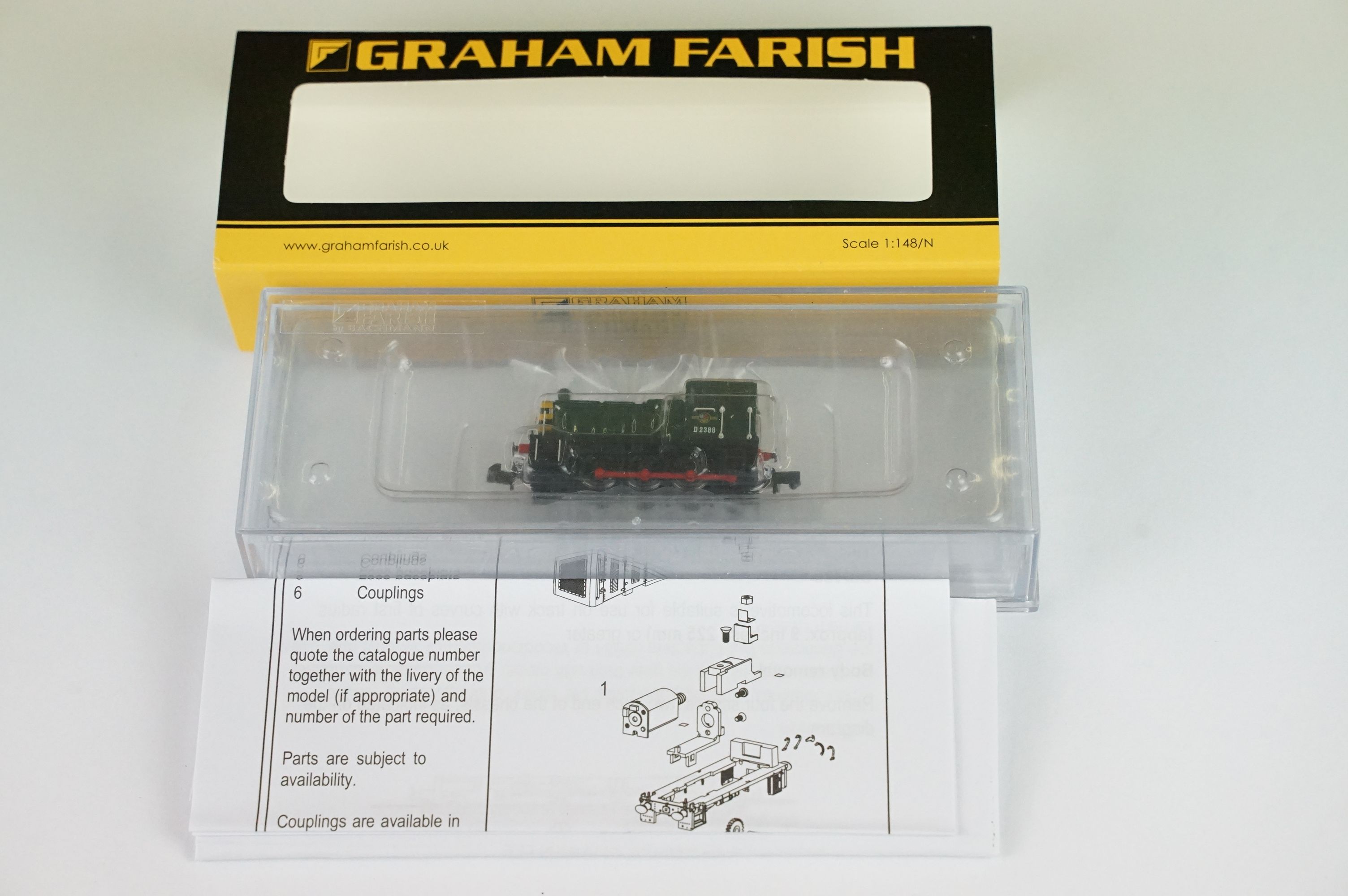 Four cased Graham Farish by Bachmann N gauge locomotives to include 371-061 Class 03 Diesel - Bild 4 aus 10