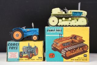 Two boxed Corgi farming diecast models to include 55 Fordson Power Major Tractor and 1103 Euclid