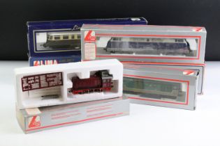 Six boxed Lima OO gauge locomotives to include 208350L, 205143MWG, 208151, 208235L, 205132A8 Rail