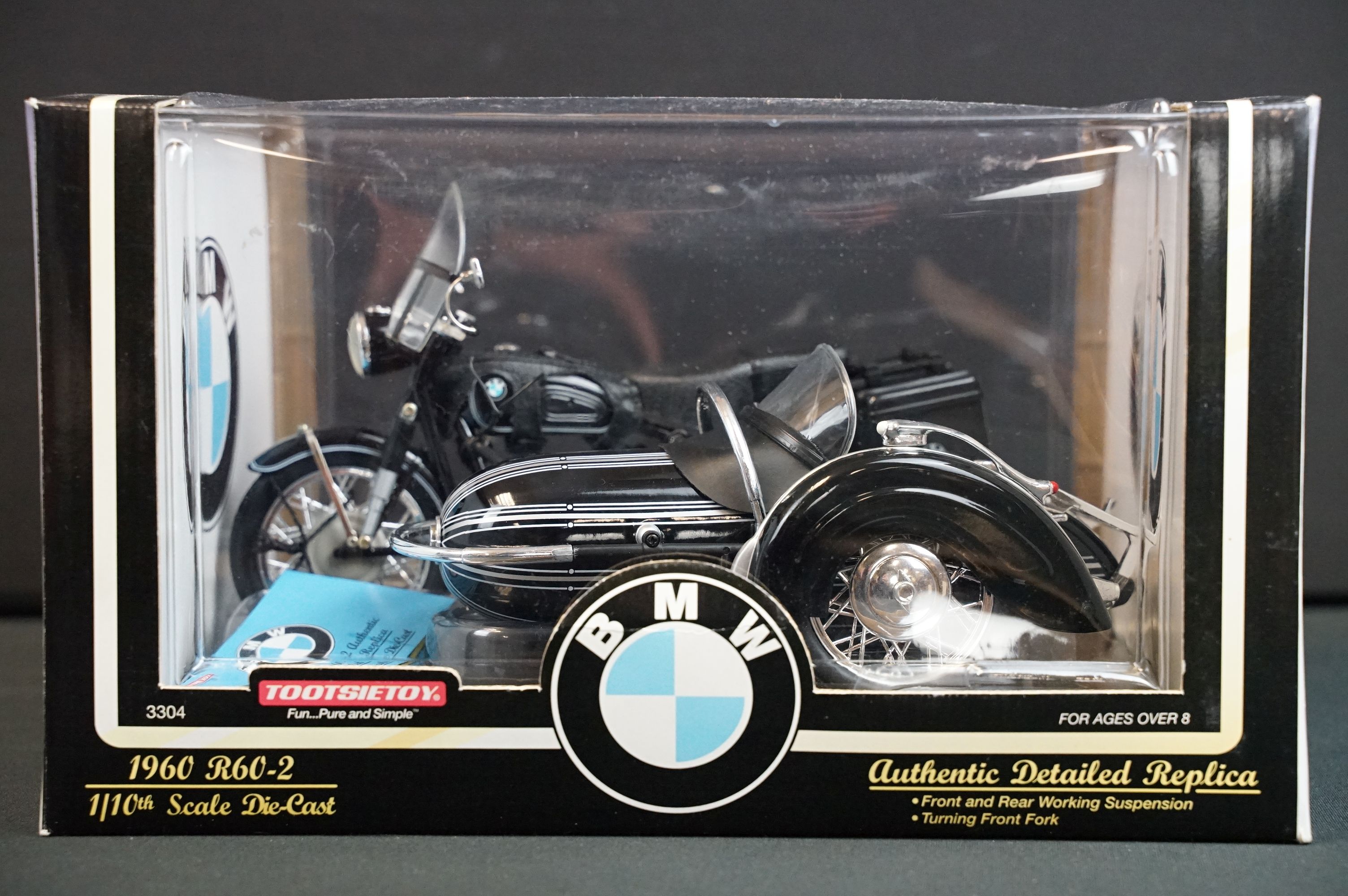Five boxed Motorcycle diecast models to include 1 x Tootsietoy 1/10 Hard Body BMW 1960-2 with - Bild 2 aus 10