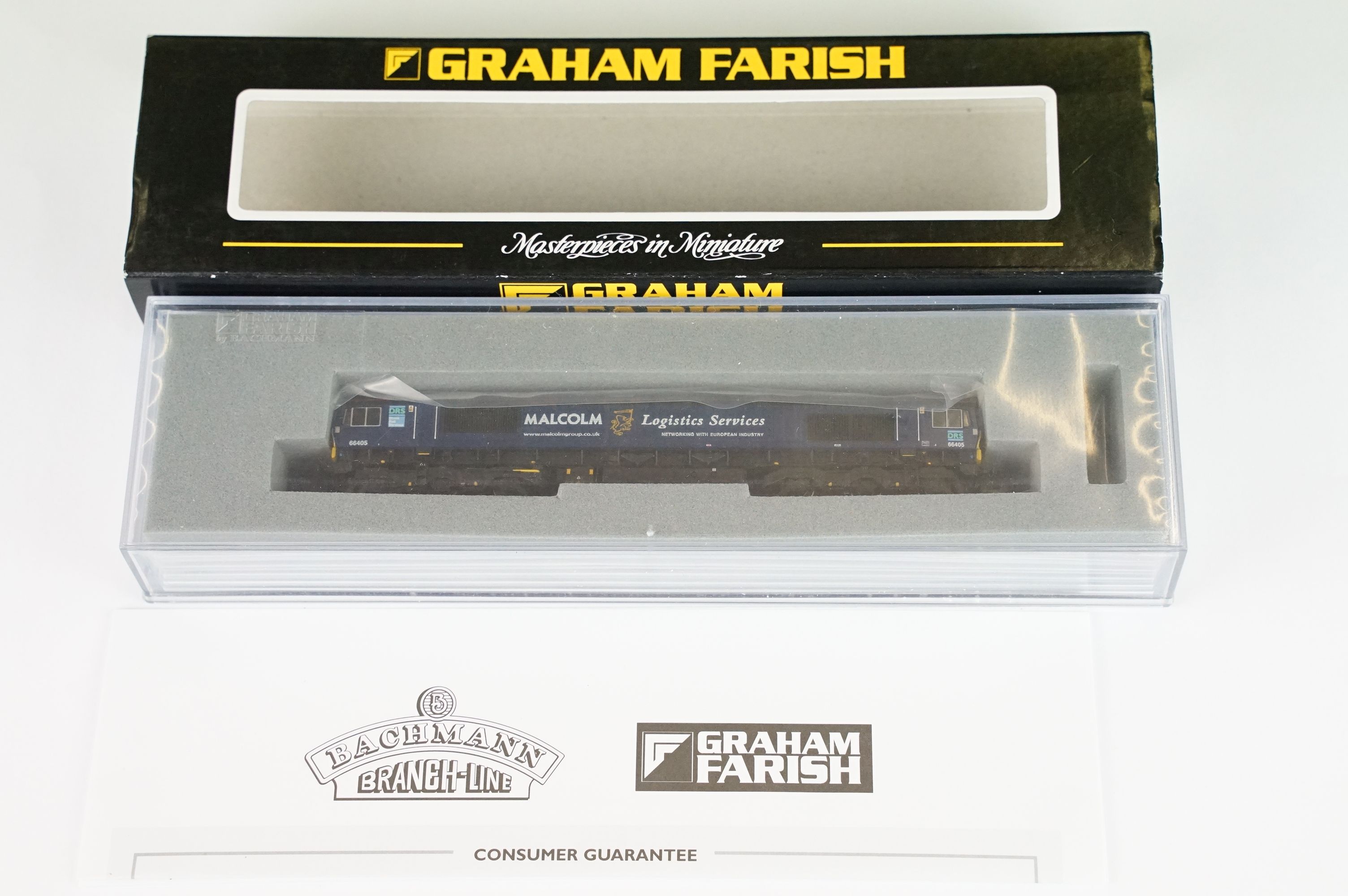 Three cased Graham Farish by Bachmann N gauge locomotives to include 371-381 Class 66 Diesel 66405 - Image 6 of 8