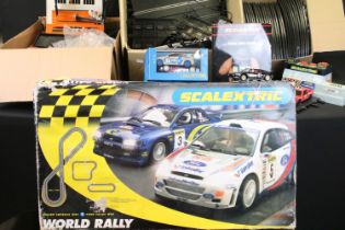 Scalextric - Boxed Scalextric World Rally set (Subaru Impreza V Ford Focus WRC), along with 2 x