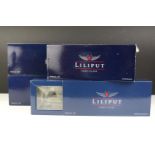 Four boxed Liliput by Bachmann HO gauge locomotives to include L112700 Akku Triebwagen System