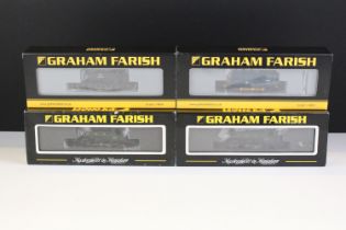 Four cased Graham Farish by Bachmann N gauge locomotives to include 372-504 J94 Class 68095 BR black