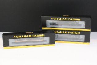 Three cased Graham Farish by Bachmann N gauge locomotives to include 371-202 Class 44 Diesel D7