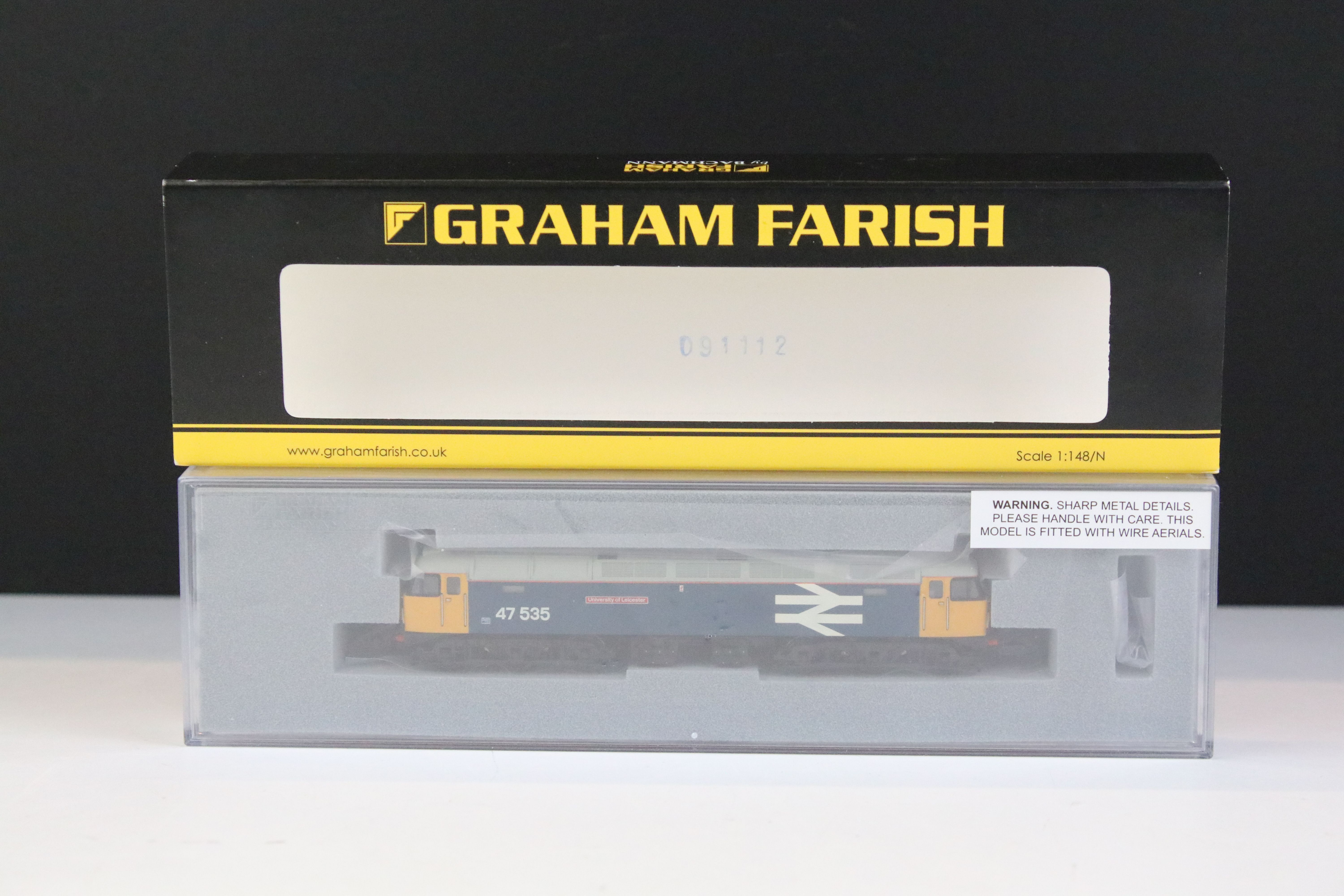 Three cased Graham Farish by Bachmann N gauge locomotives to include 372-240 Class 47 Diesel 47535 - Image 2 of 11