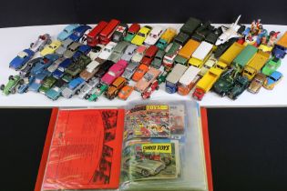 70 Mid 20th C onwards play worn diecast models featuring Tootsietoy, Dinky, Budgie, Mercury, Spot