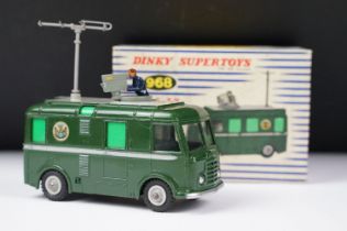 Boxed Dinky 968 BBC TV Roving Eye Vehicle diecast model with cameraman and aerial, diecast vg, gd