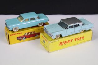 Two boxed French Dinky diecast models to include 532 Lincoln Premiere in light blue and silver