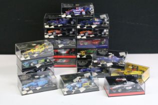 20 Cased 1/43 Pauls Model Art F1 Formula 1 diecast models, all variants, ex