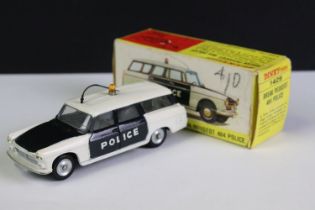 Boxed Dinky 1429 Break Peugeot 404 Police diecast model, diecast ex with aerial intact, box fair