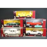 Five boxed 1/18 scale diecast models to include 4 x Road Signature Deluxe Edition models featuring