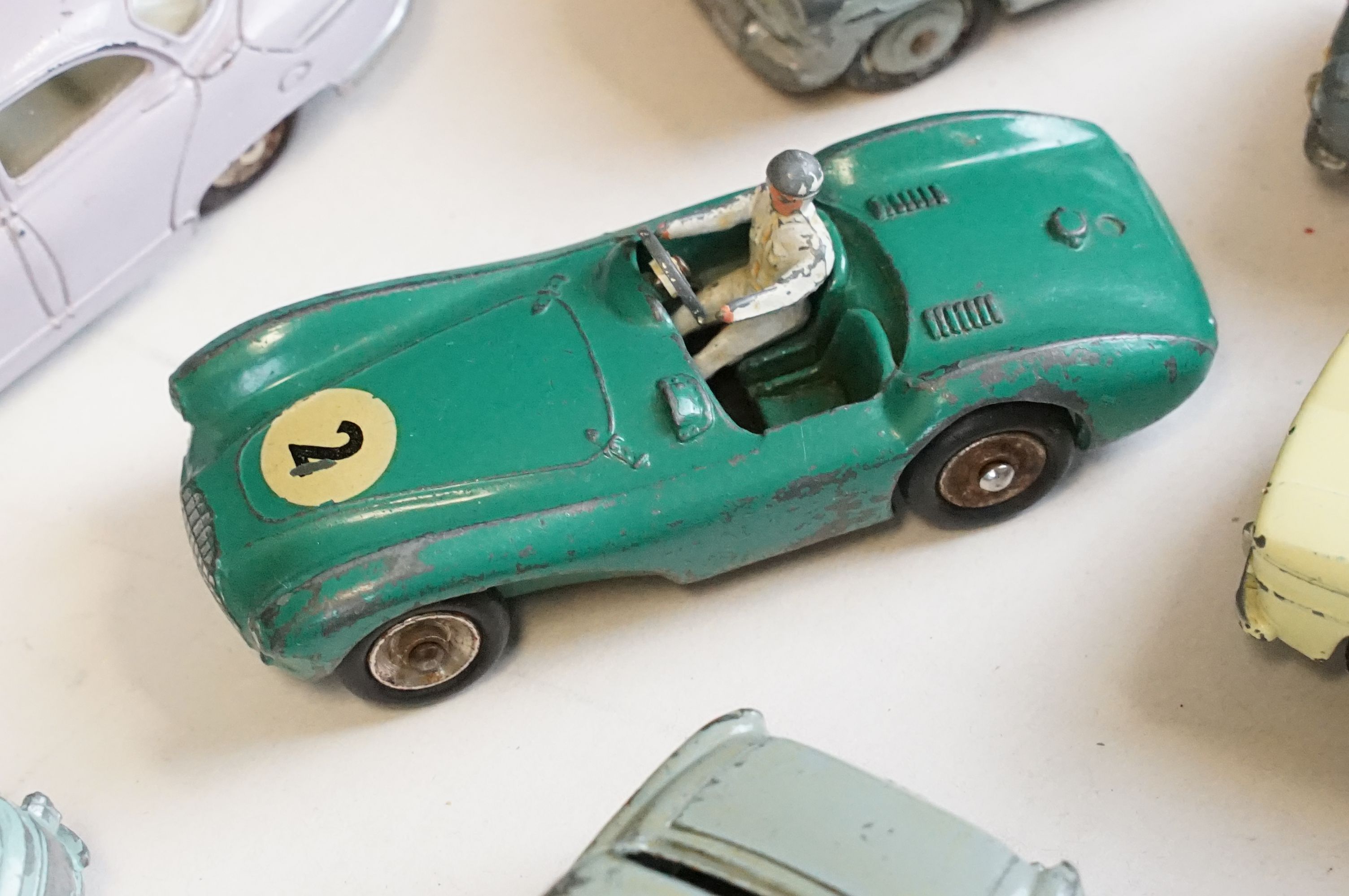 22 French Mid 20th C play worn Dinky diecast models to include Panhard PL17, 24J Coupe Alfa Romeo, - Image 8 of 9