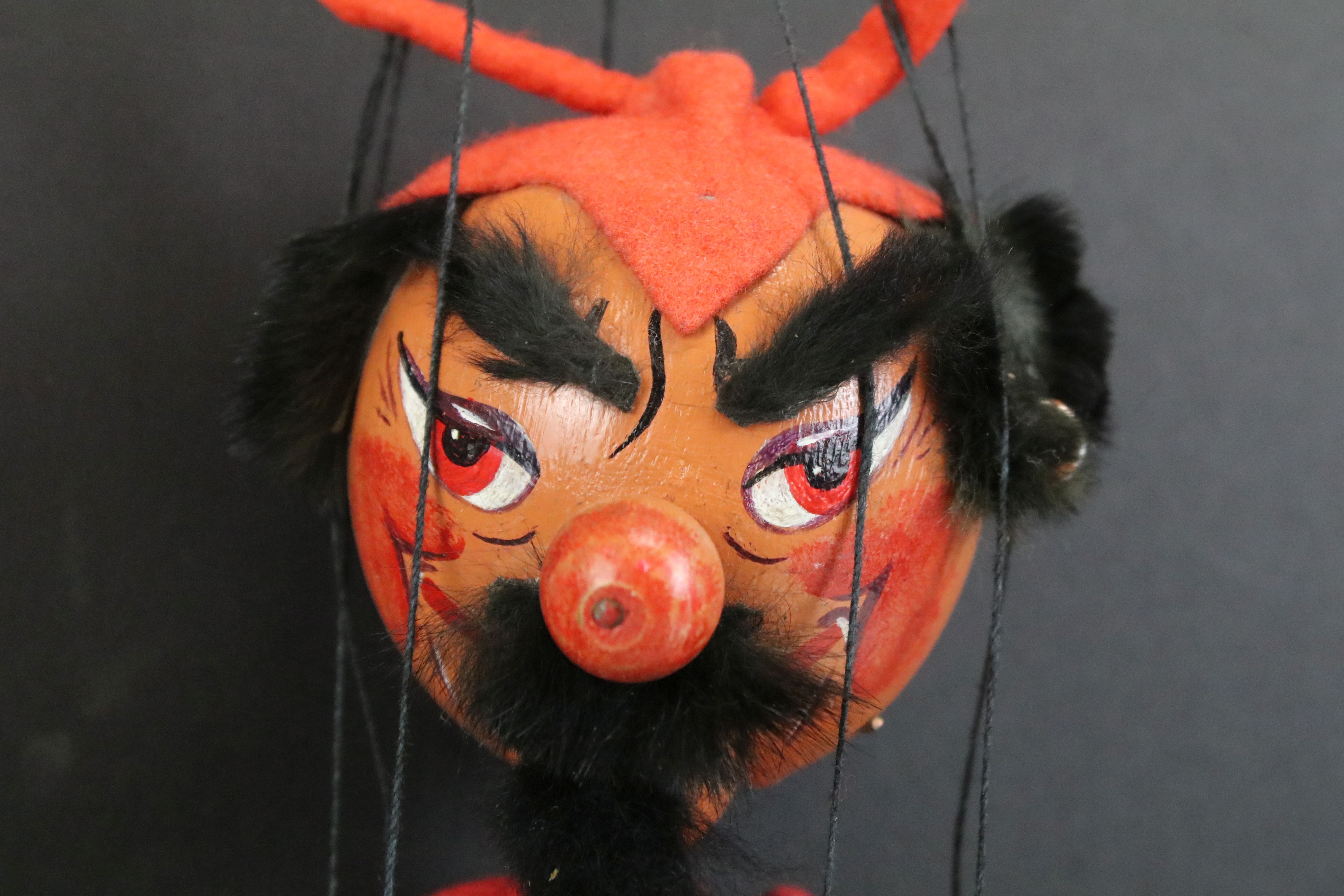Boxed Pelham Puppet SM The Devil in red dress with arrow, contained within early - Image 3 of 12