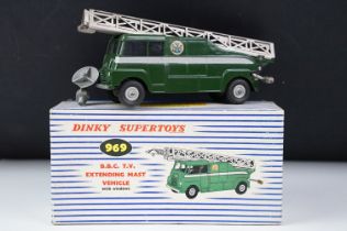 Boxed Dinky 969 BBC TV Extending Mast Vehicle diecast model with instructions and satellite, vg