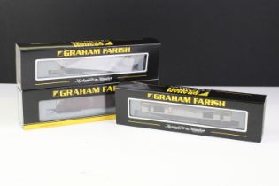 Three cased Graham Farish by Bachmann N gauge locomotives to include 371-600A Class 42 Diesel BR