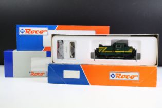 Three boxed Roco HO gauge locomotives to include 43794, 43623 & Professional 63962 SNCB 5206