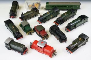 12 OO / HO gauge locomotives to include Hornby Stephensons Rocket, Fleischmann DB Lok 2, Wrenn