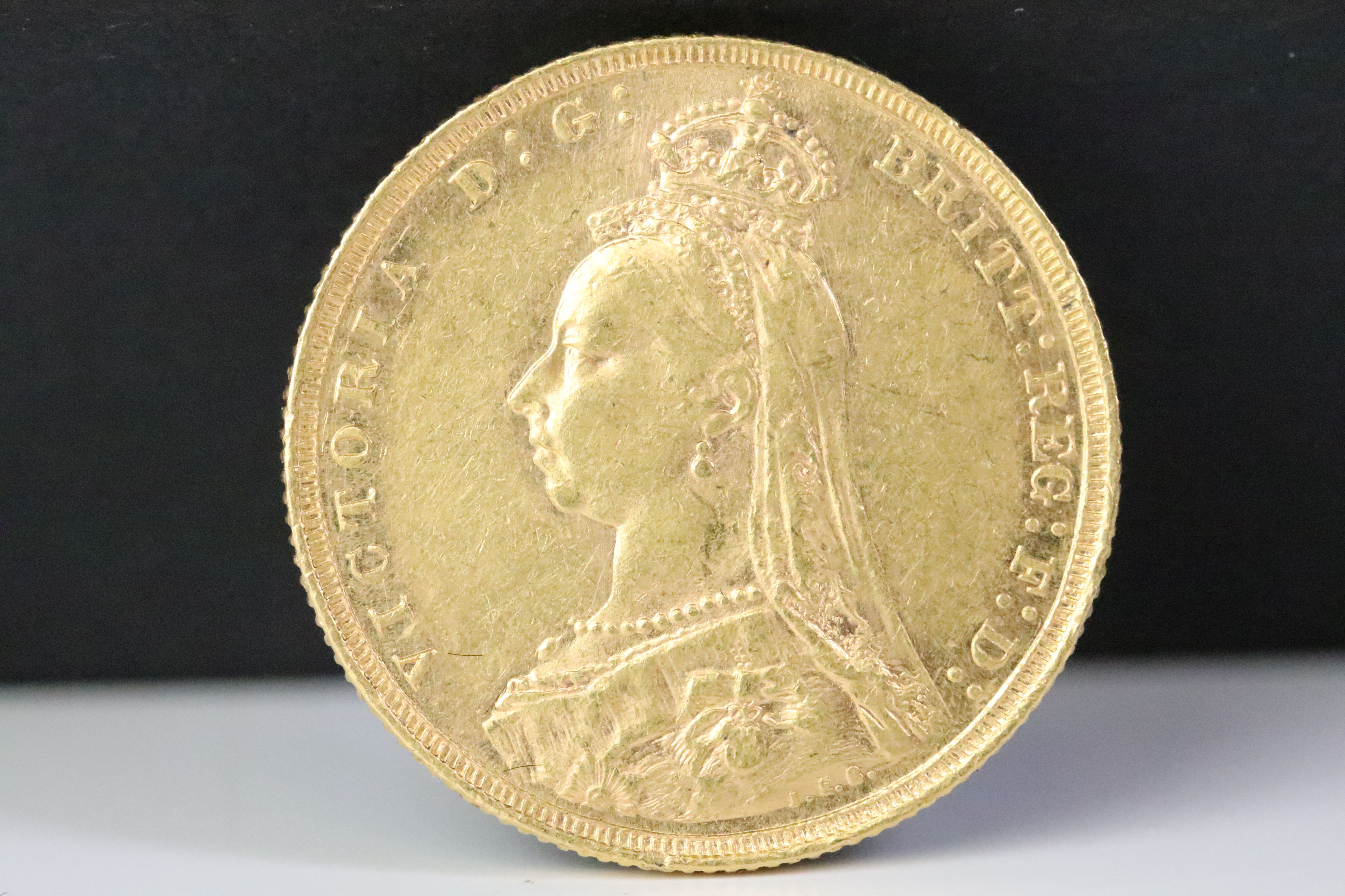 A British Queen Victoria 1889 (Jubilee Head) gold full sovereign coin. - Image 2 of 3