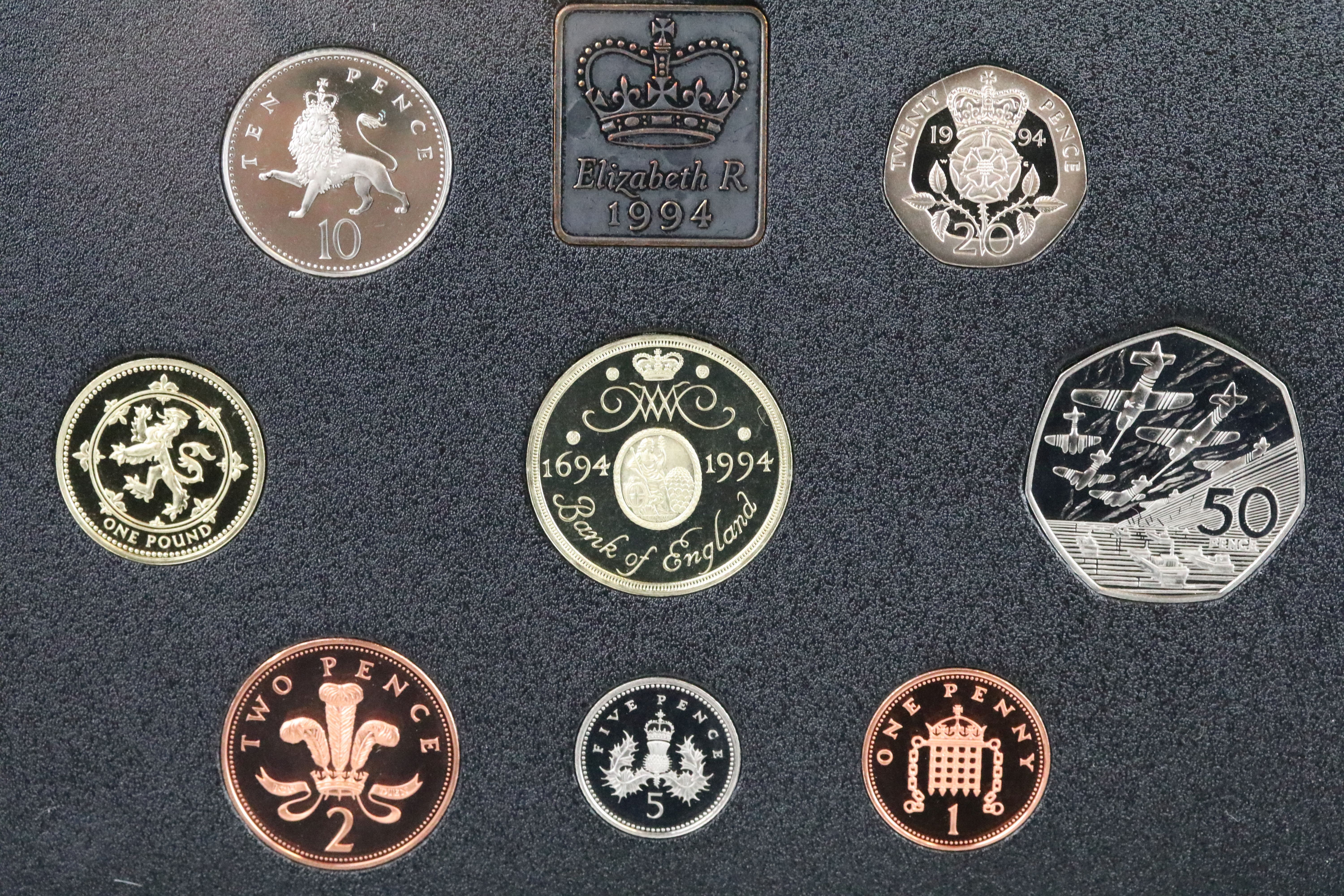 A collection of eight United Kingdom Royal Mint proof year sets to include 1984, 1993, 1991, 1997. - Image 6 of 9