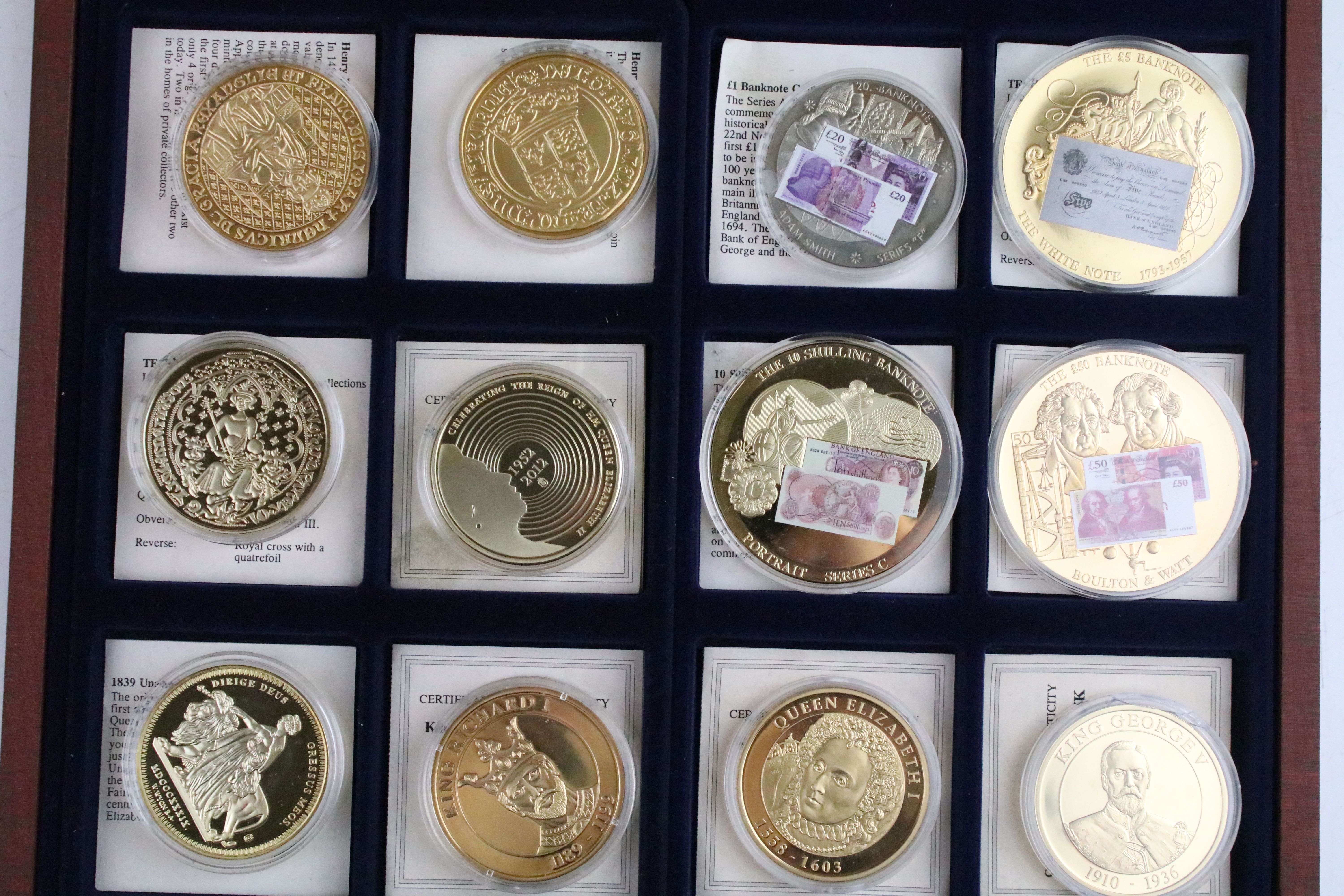 A good quantity of proof like collectors coins within three wooden display boxes together with ' - Image 4 of 6