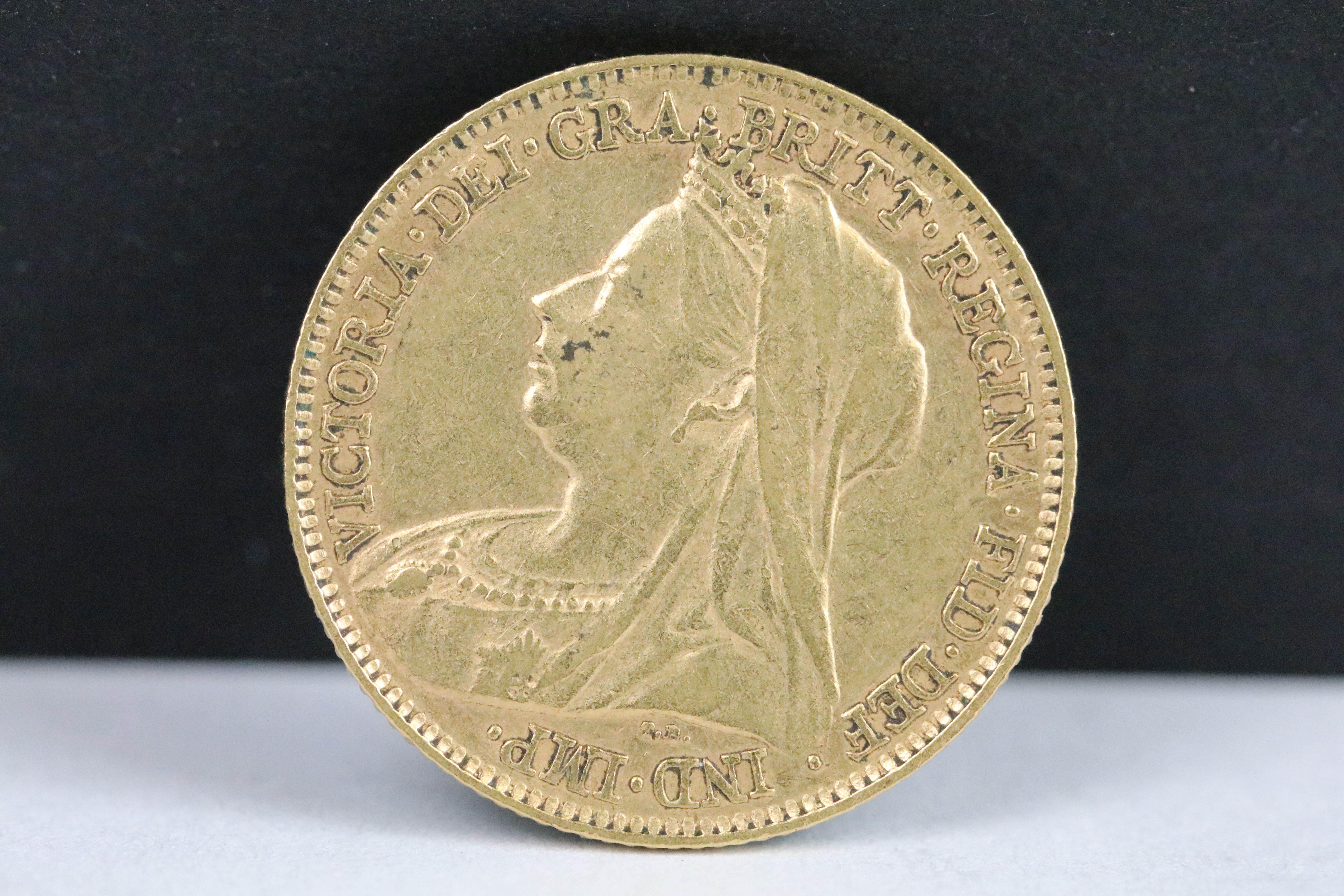 A British Queen Victoria 1896 gold half sovereign coin. - Image 2 of 3