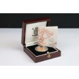 A United Kingdom 1999 gold proof full sovereign coin encapsulated within fitted display case and
