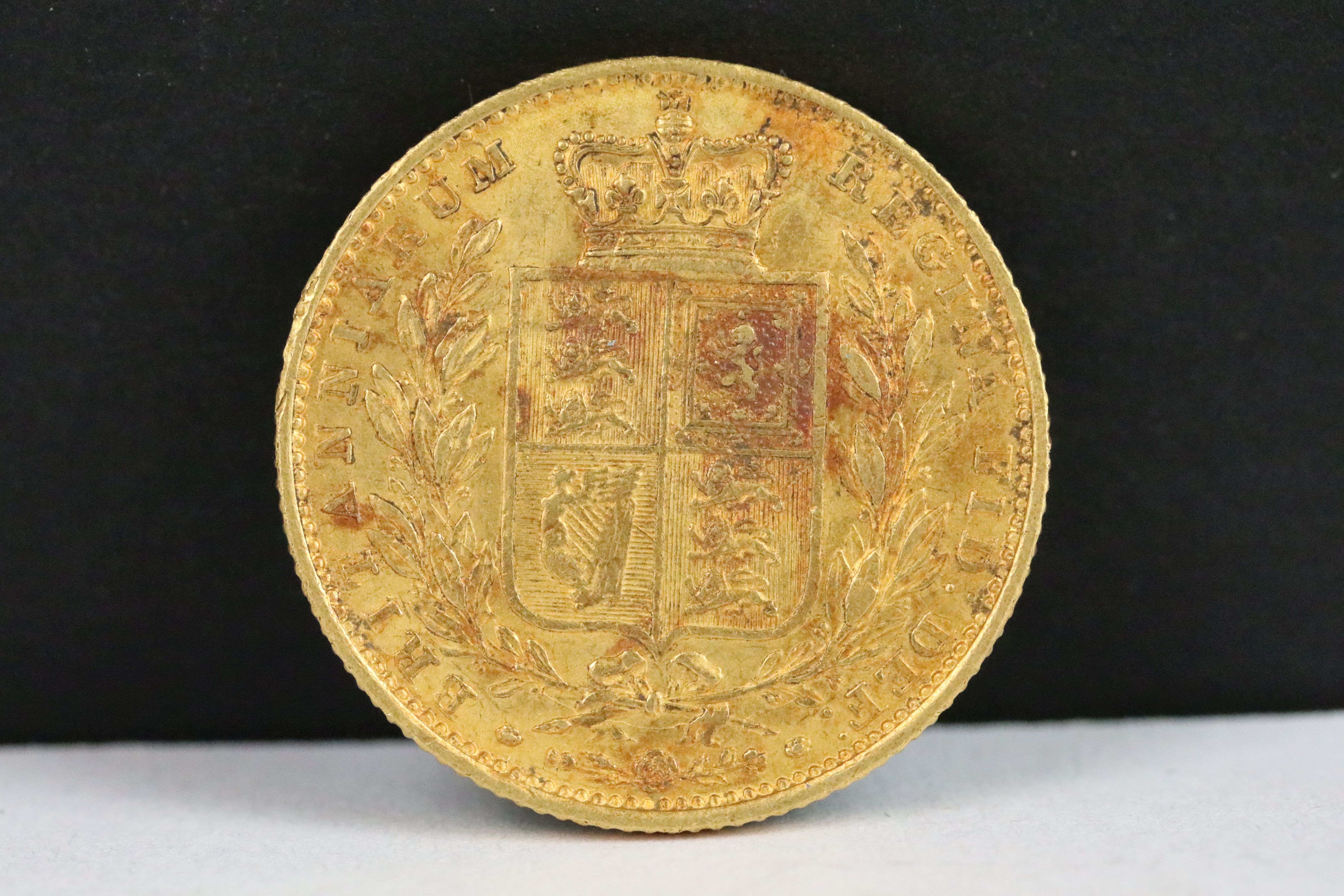 A British Queen Victoria 1850 gold full sovereign coin.