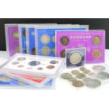 A collection of eight cased coin sets to include King Edward VII penny set, Queen Victoria penny