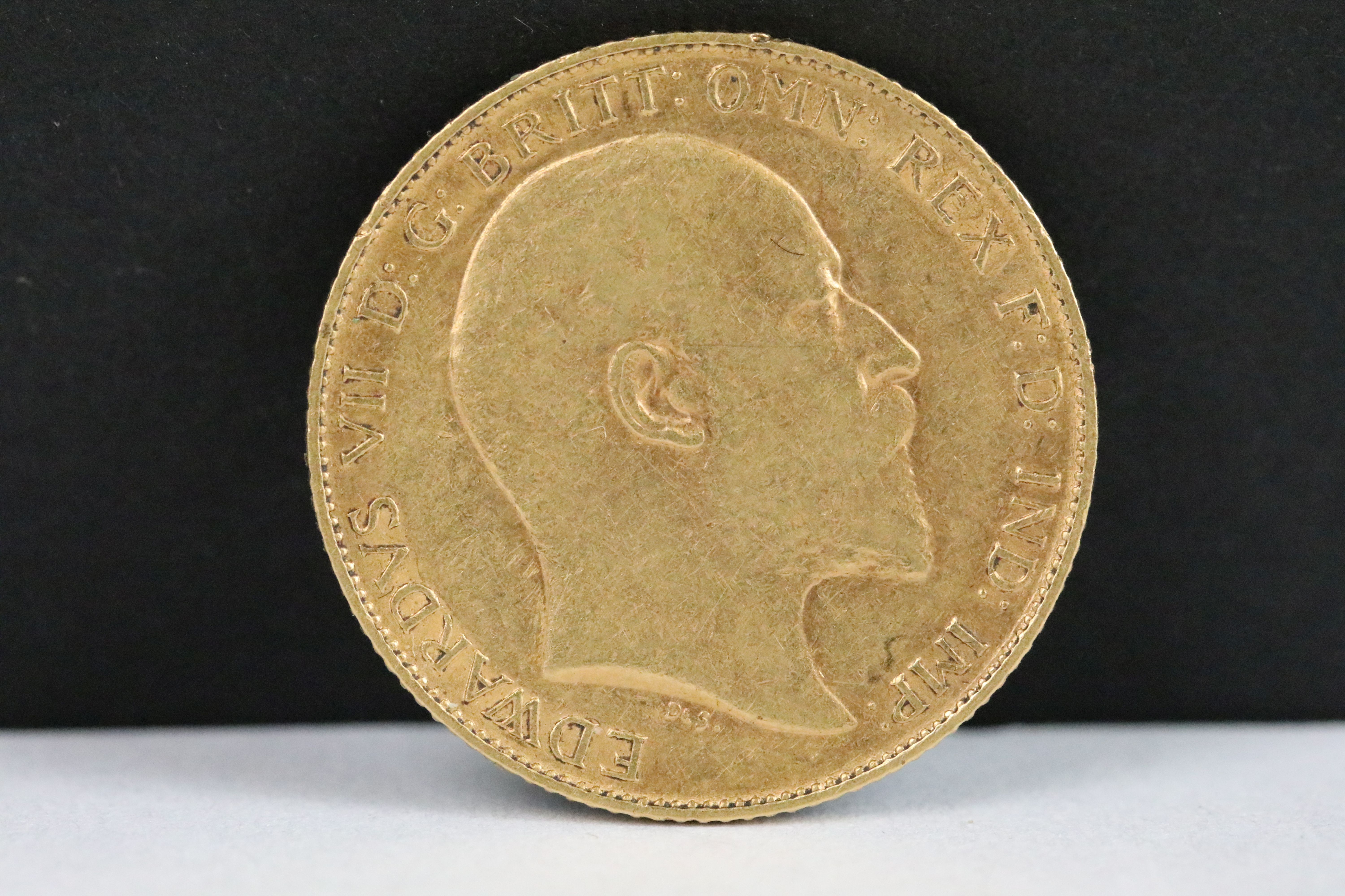 A British King Edward VII 1910 gold half sovereign coin. - Image 2 of 3