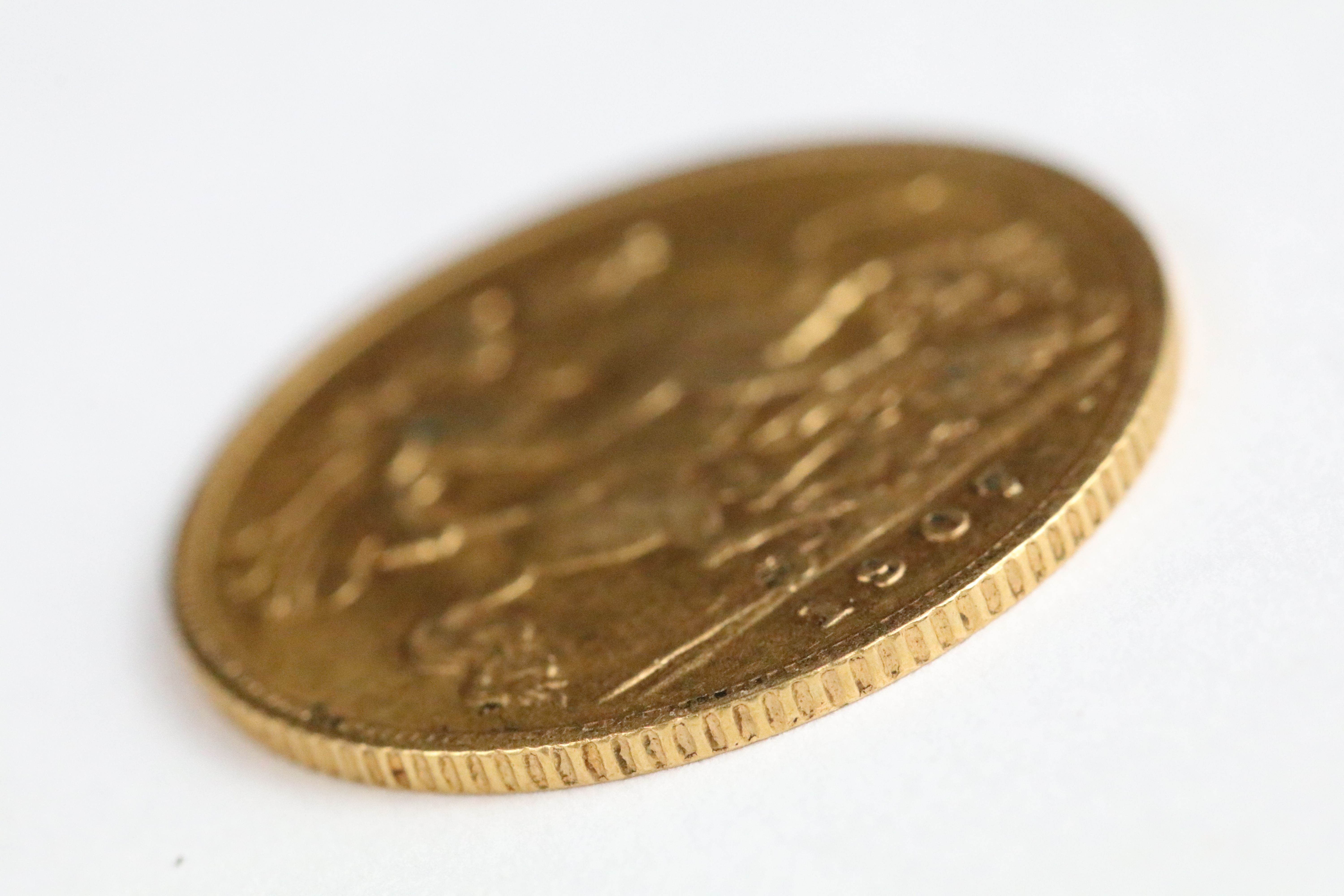 A British King Edward VII 1907 gold half sovereign coin. - Bild 3 aus 3