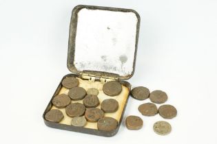 A collection of early Indian hammered coins.