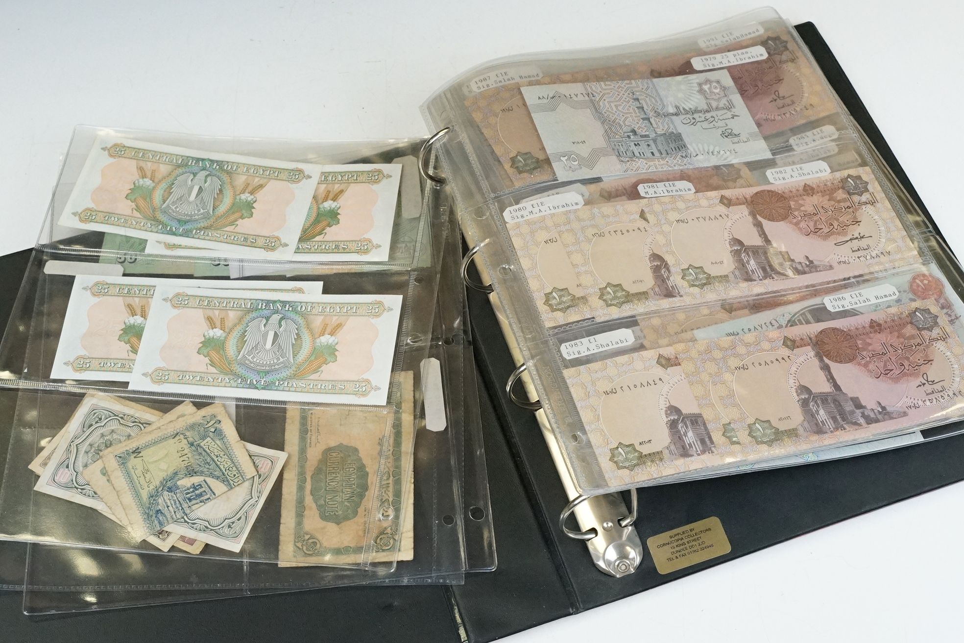 A large collection of British and world banknotes contained within two folders to include a - Image 4 of 20