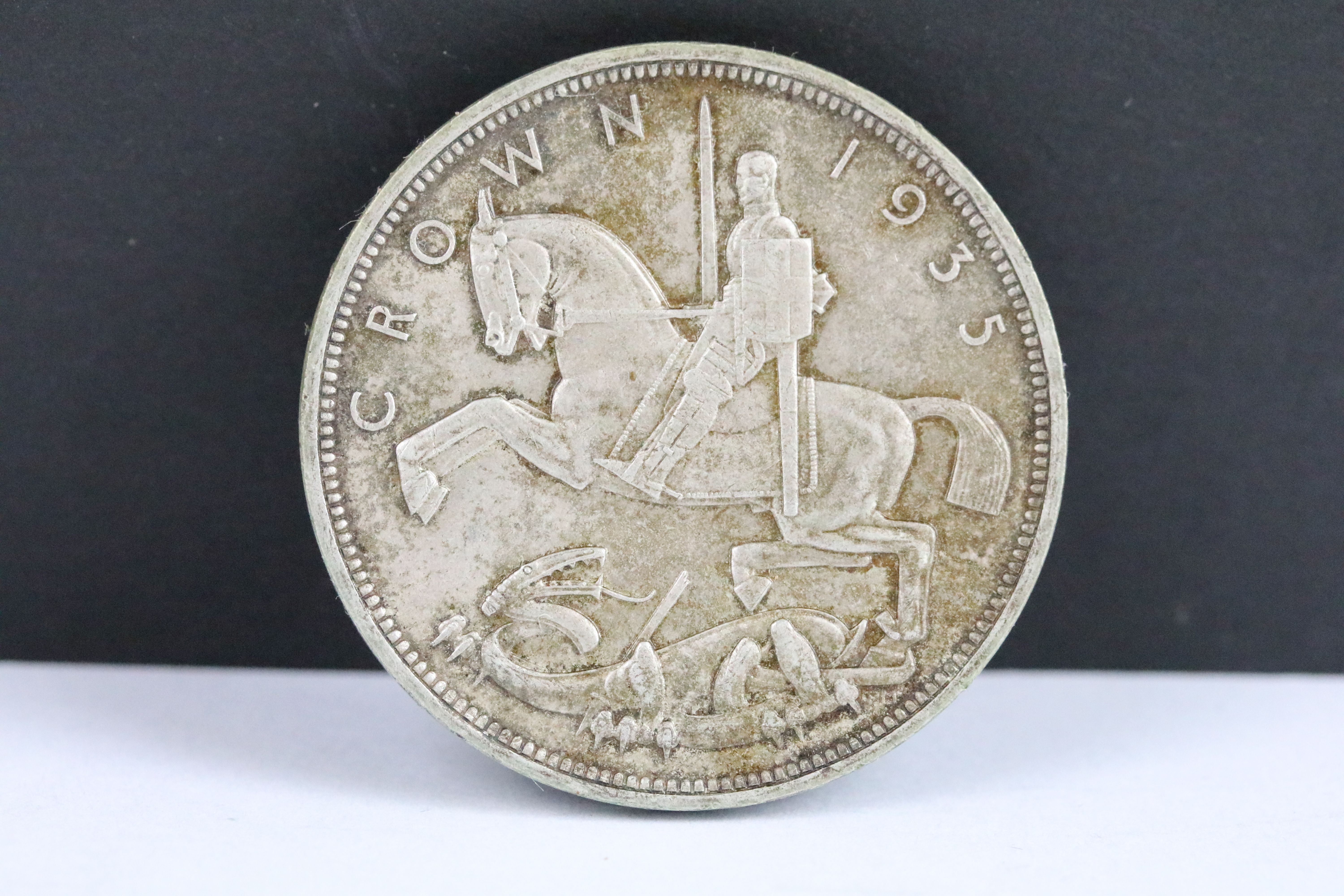A British King George V 1928 silver Wreath Crown coin. - Bild 7 aus 10