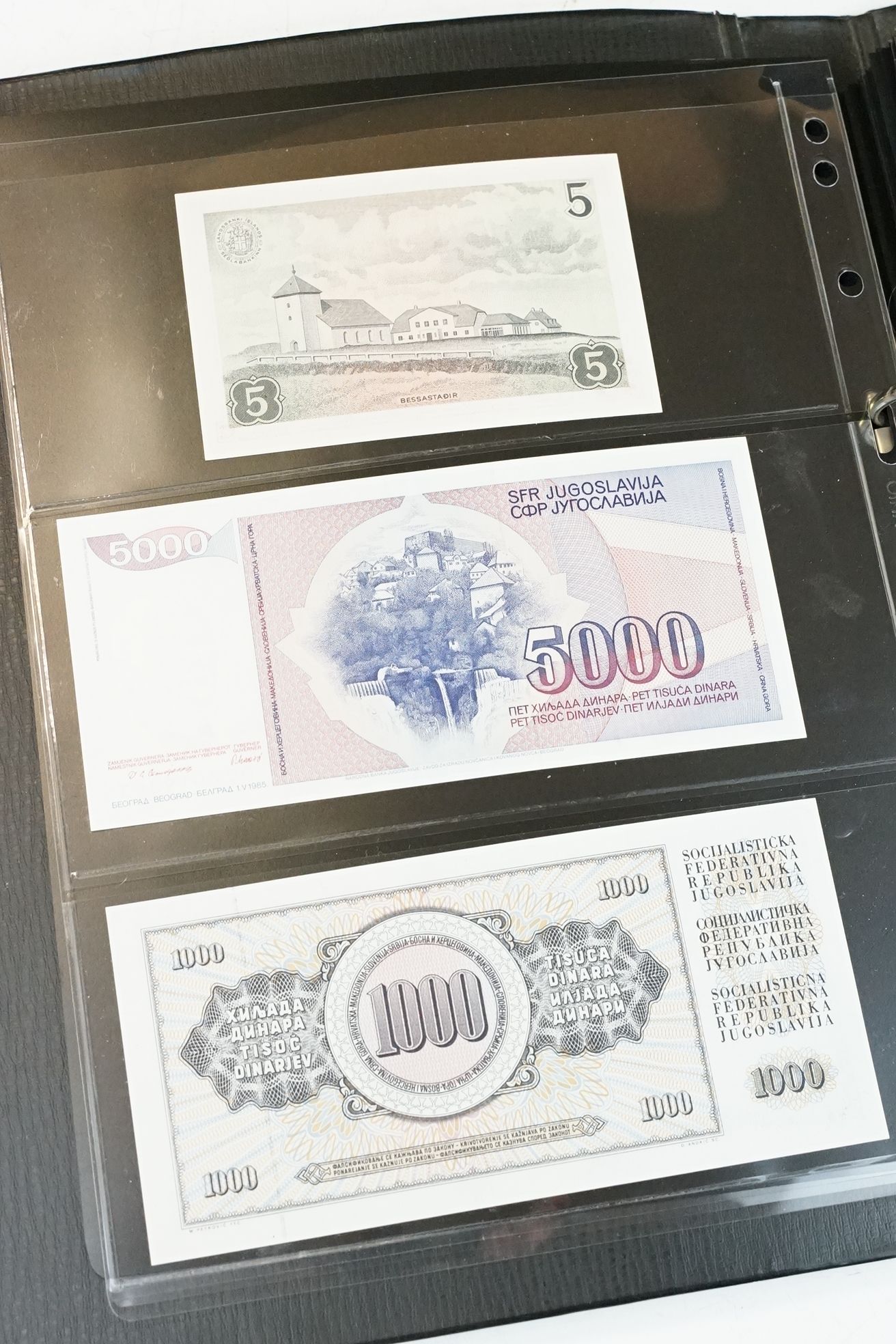 A large collection of British and World banknotes contained within three folders to include - Image 3 of 30