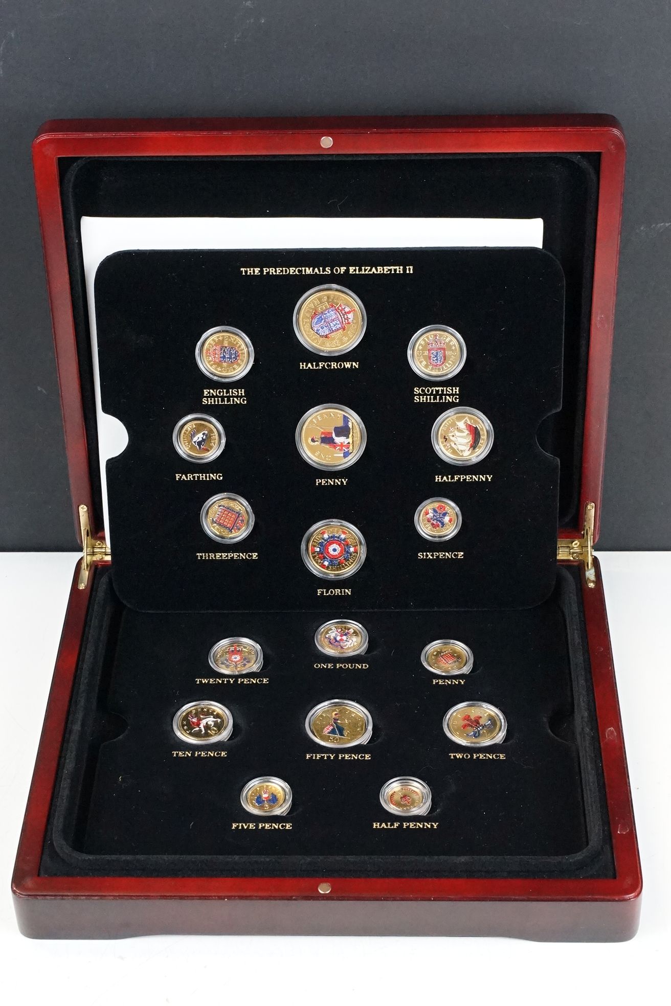 Two proof like coin sets within wooden fitted cases to include 'The Decimals And Pre Decimals of - Image 8 of 11