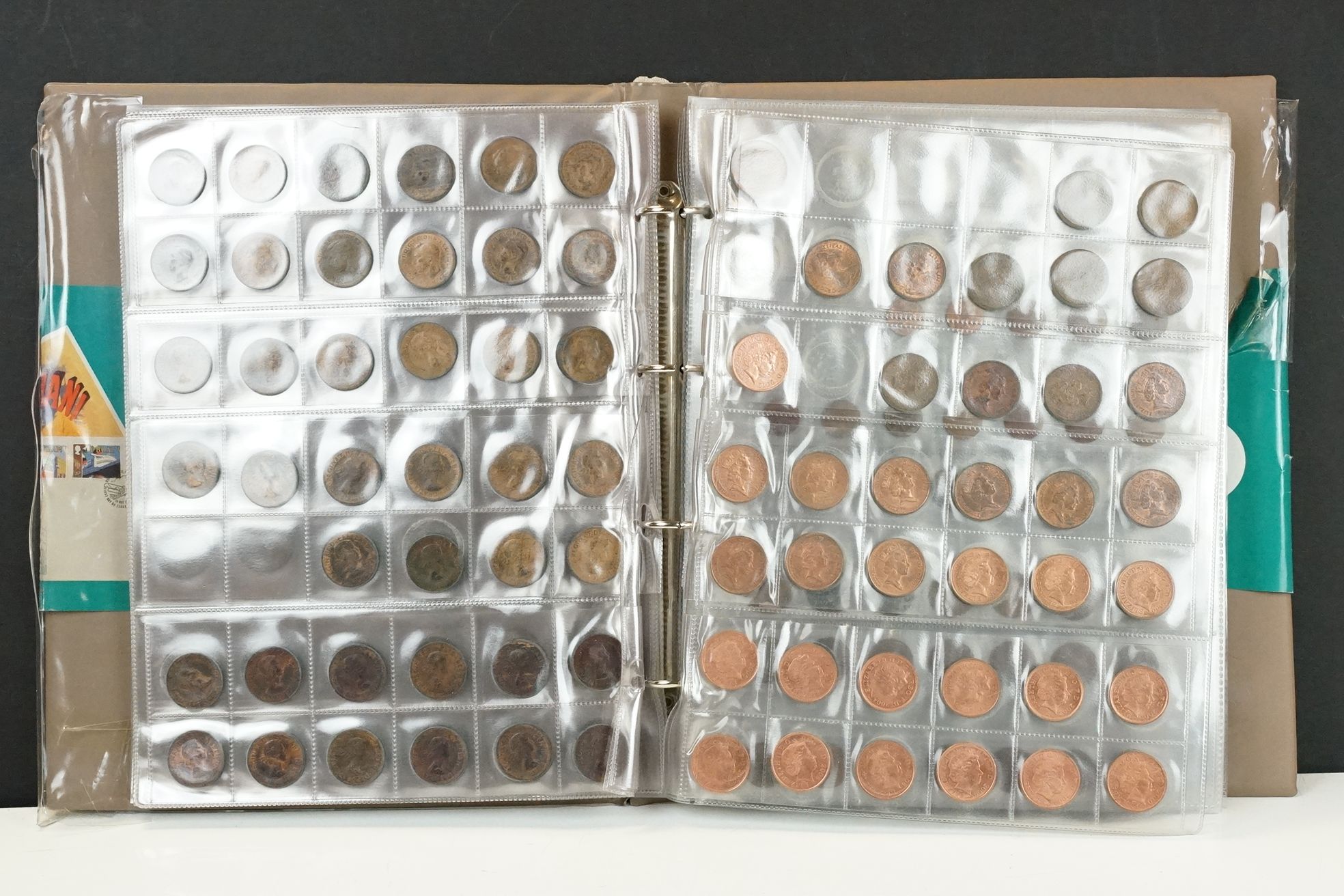 A good collection of mainly British pre decimal coins within a collectors album together with - Image 10 of 18