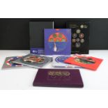 A collection of seven Royal Mint brilliant uncirculated coin year sets to include 2013, 1970,