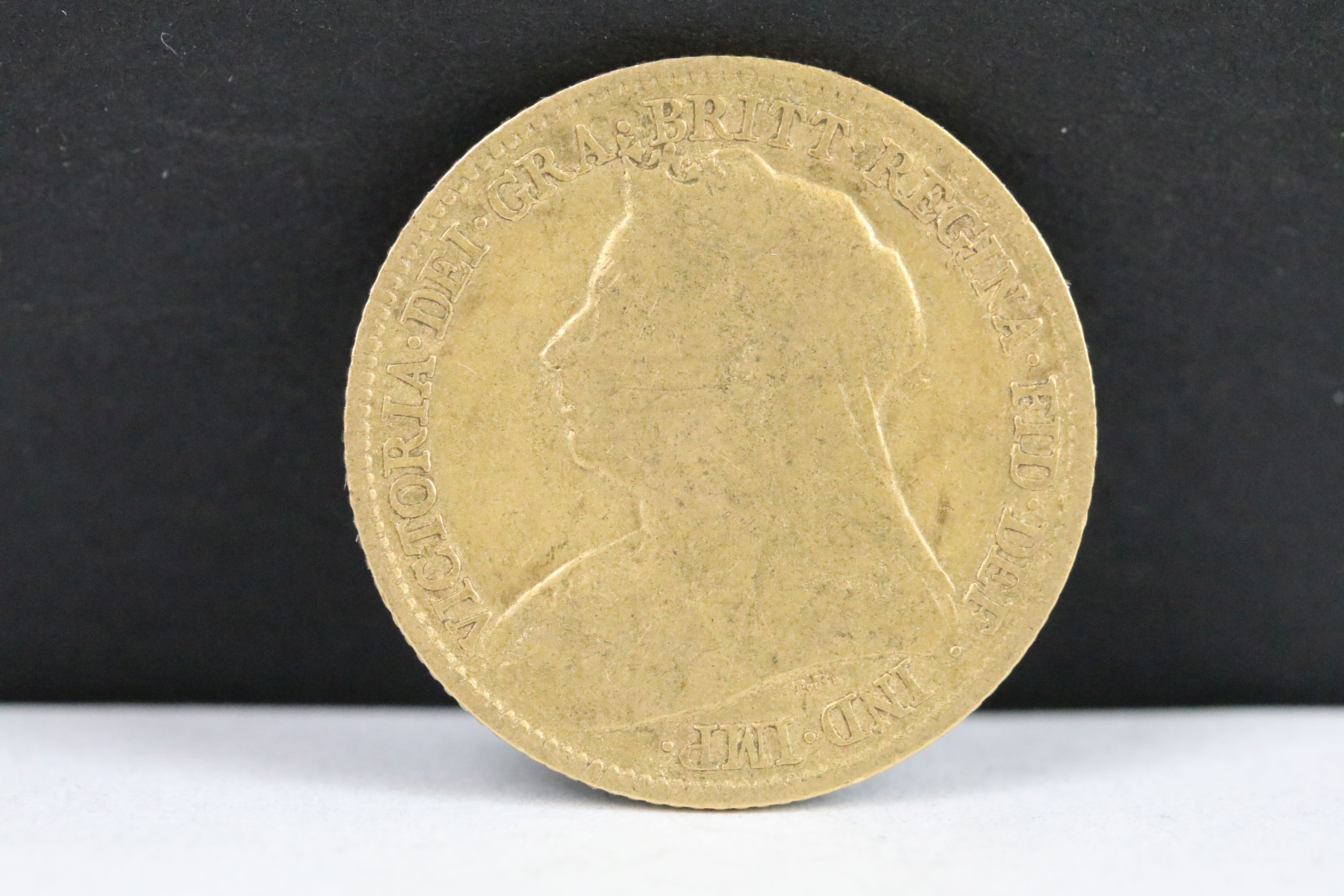 A British Queen Victoria 1893 gold half sovereign coin. - Image 2 of 3