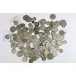 A collection of British pre decimal pre 1947 and pre 1920 silver coins to include a good selection