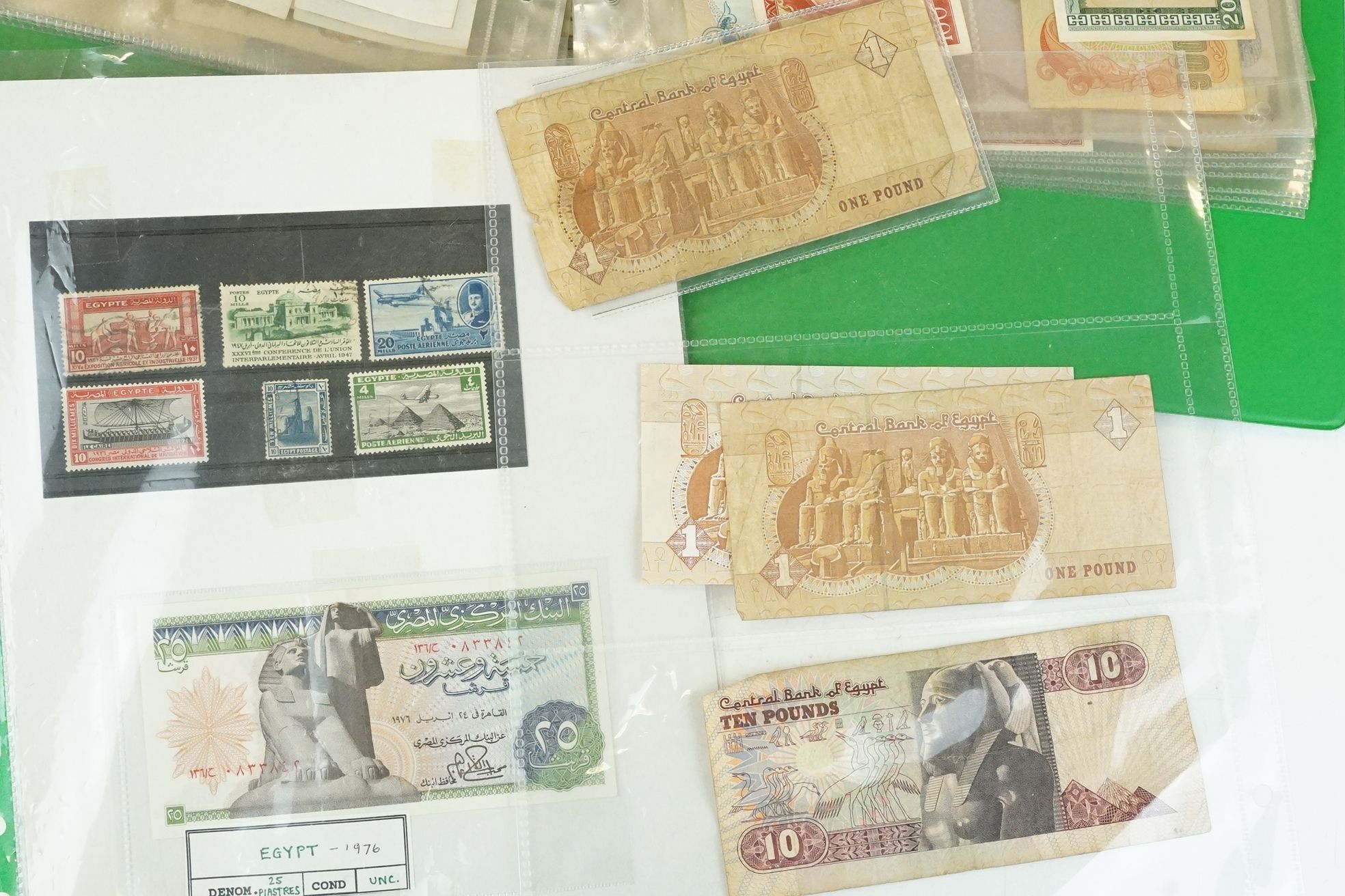 A large collection of British and world banknotes contained within two folders to include a - Image 2 of 20