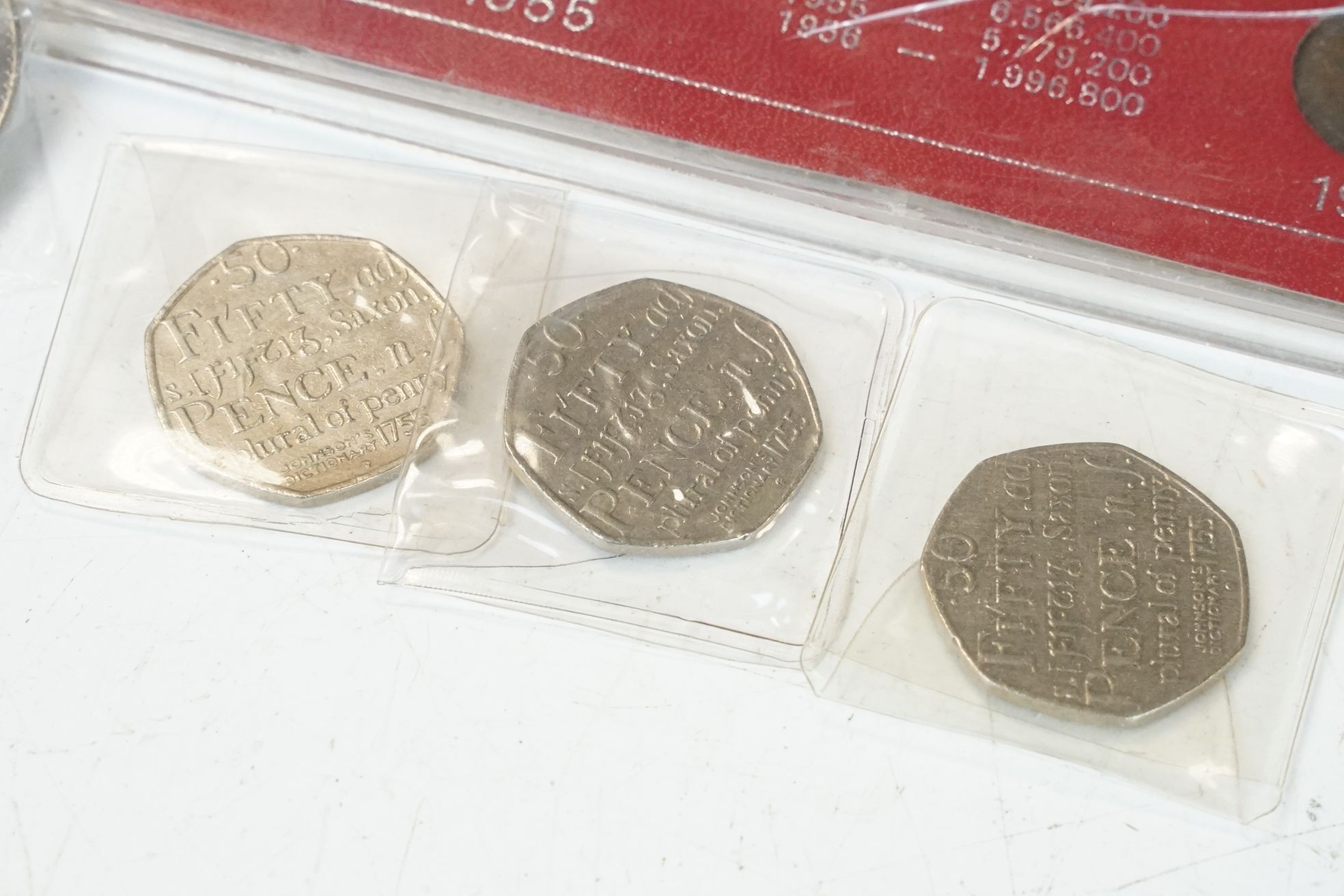 A collection of British decimal and pre decimal coins to include uncirculated and silver examples. - Image 5 of 11