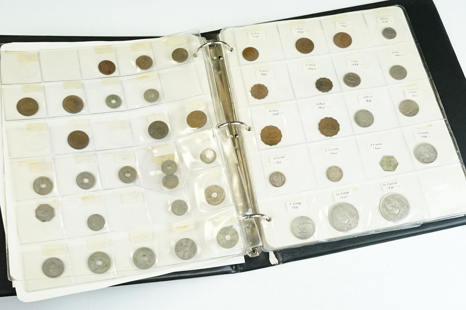 A good collection of Egyptian coins to include early and silver examples contained within a - Image 8 of 14