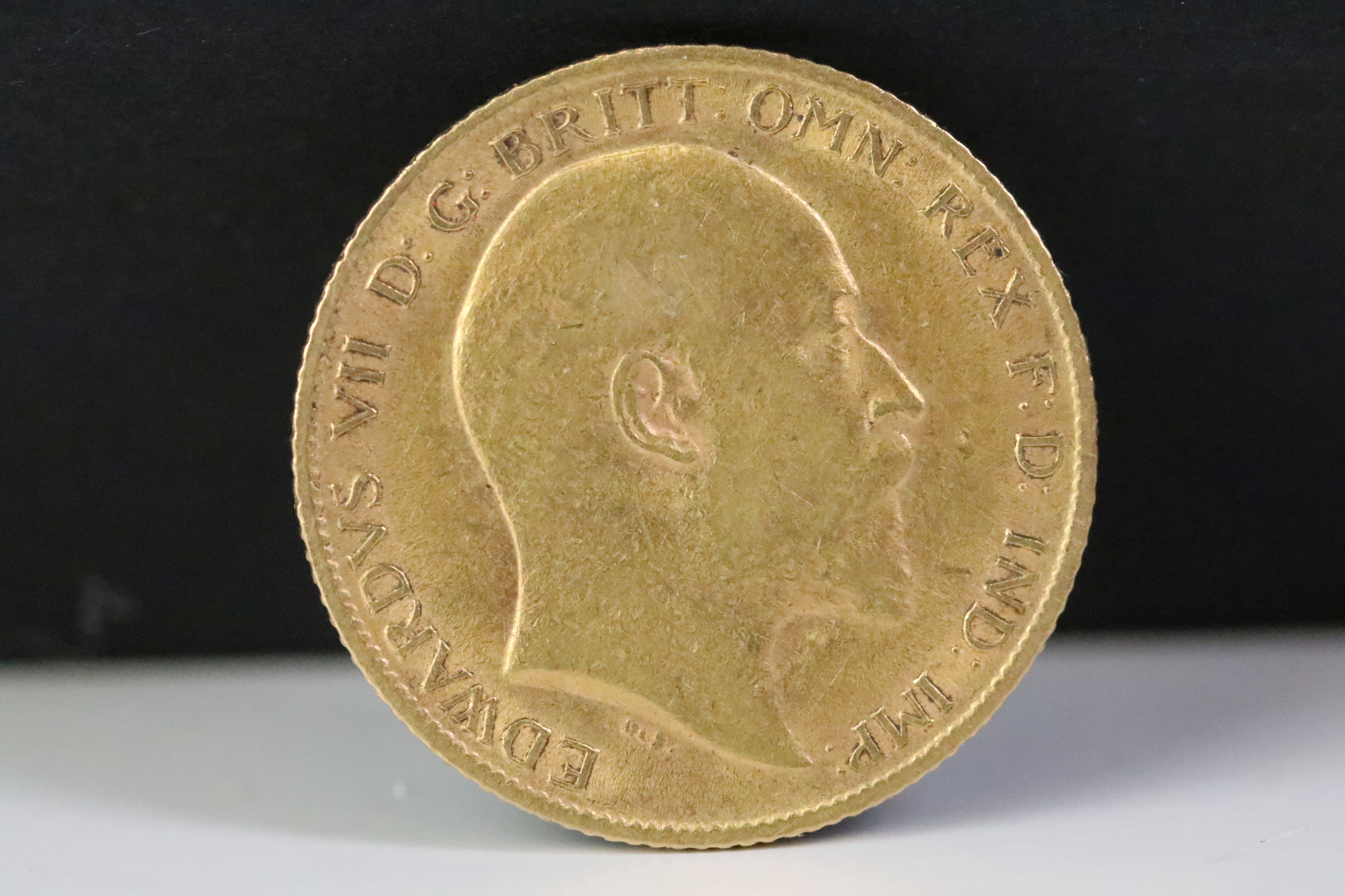 A British King Edward VII 1906 gold half sovereign coin. - Image 2 of 3